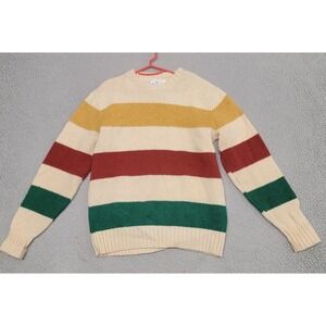 Donegal Sweater Mens Medium Multicolor Stripe Colorblock Knit Crewneck Pullover